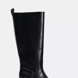 Zara Black Knee High Boots